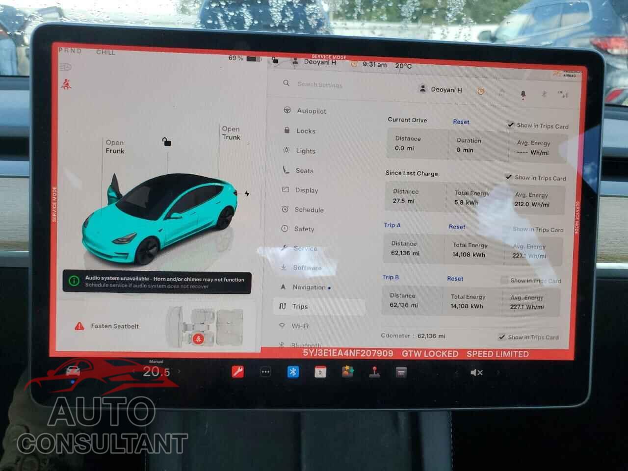 TESLA MODEL 3 2022 - 5YJ3E1EA4NF207909