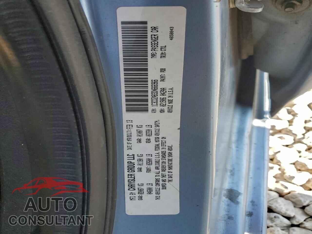 DODGE AVENGER 2013 - 1C3CDZAB3DN666966