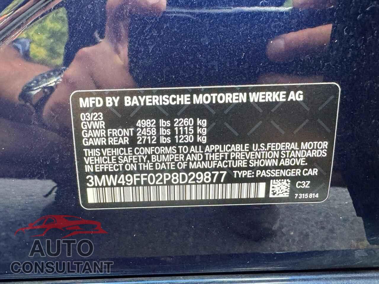 BMW M3 2023 - 3MW49FF02P8D29877