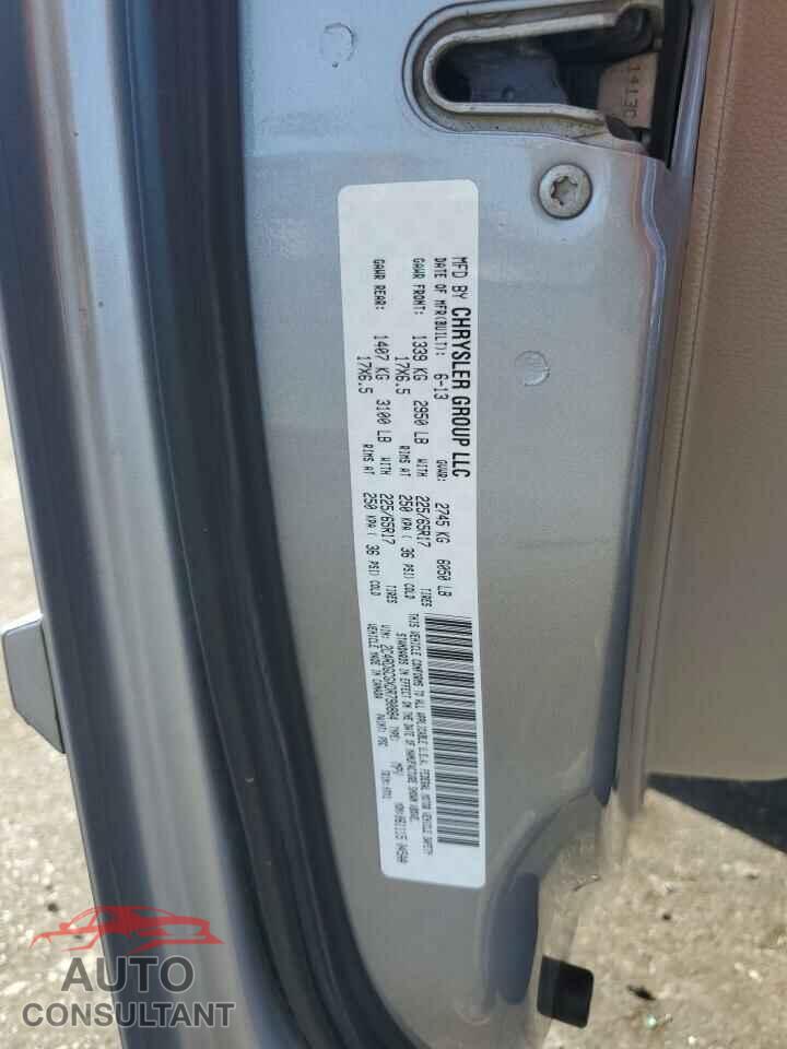 DODGE CARAVAN 2013 - 2C4RDGCGXDR790884