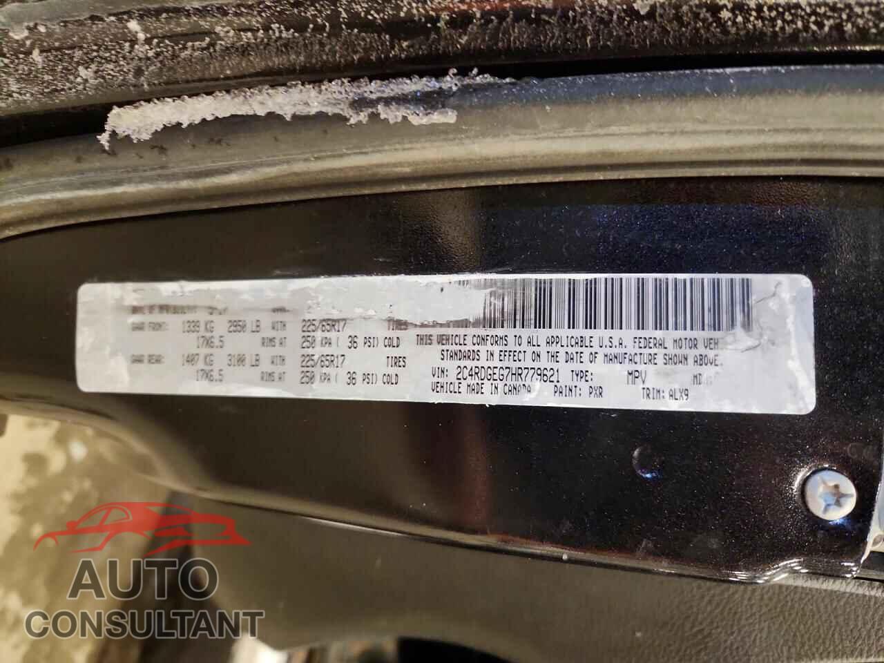 DODGE CARAVAN 2017 - 2C4RDGEG7HR779621