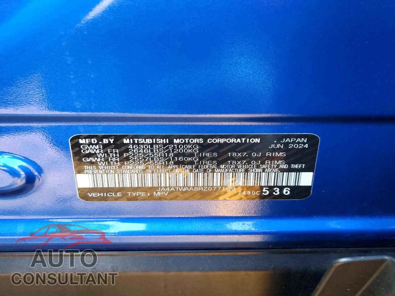 MITSUBISHI ECLIPSE 2024 - JA4ATWAA8RZ077109