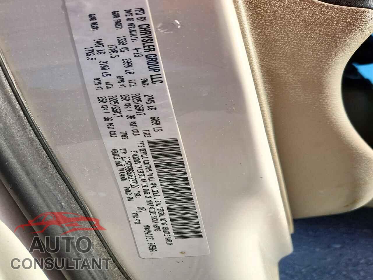 DODGE CARAVAN 2013 - 2C4RDGBG5DR727127