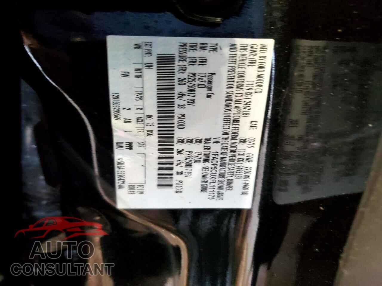 FORD CMAX 2015 - 1FADP5CUXFL111175