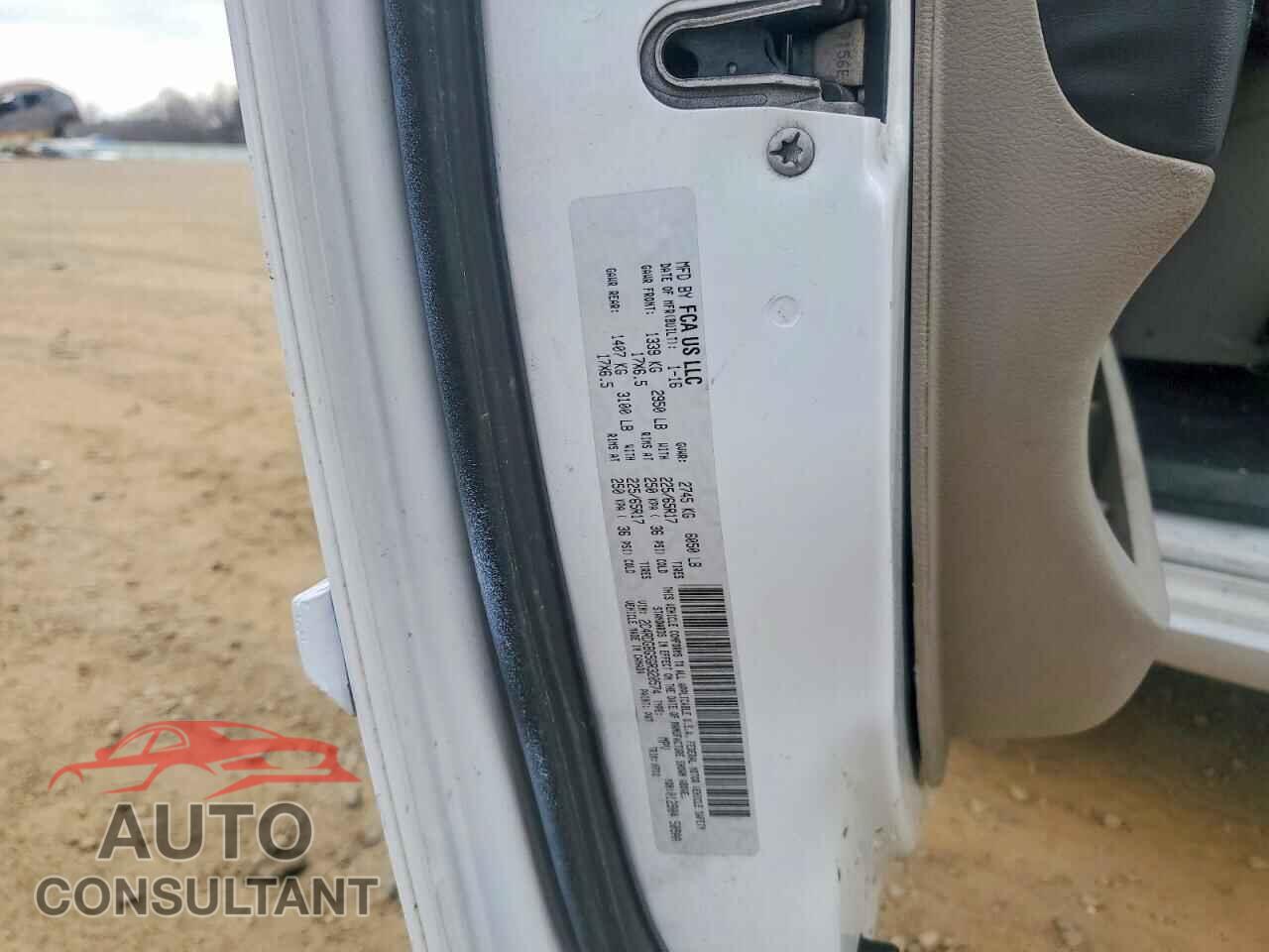 DODGE CARAVAN 2016 - 2C4RDGBG5GR320574