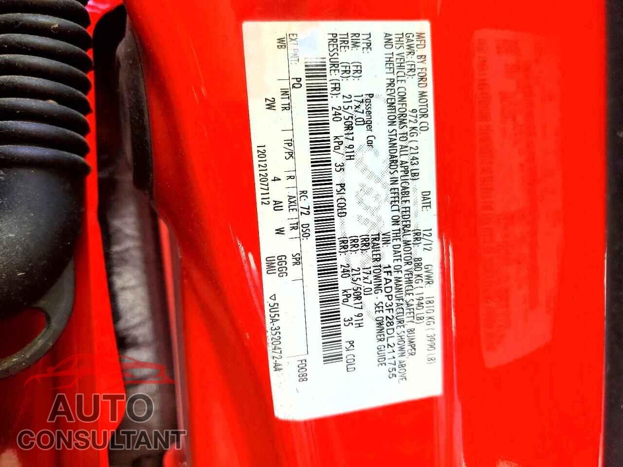 FORD FOCUS 2013 - 1FADP3F28DL211755