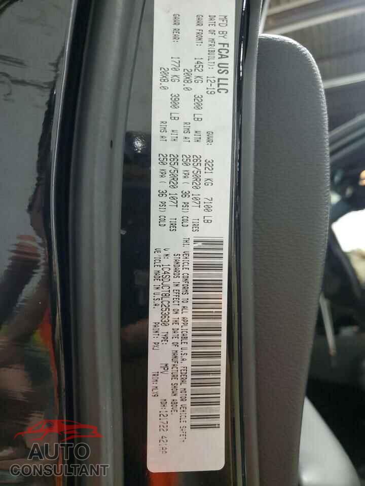 DODGE DURANGO 2020 - 1C4SDJCT8LC253630