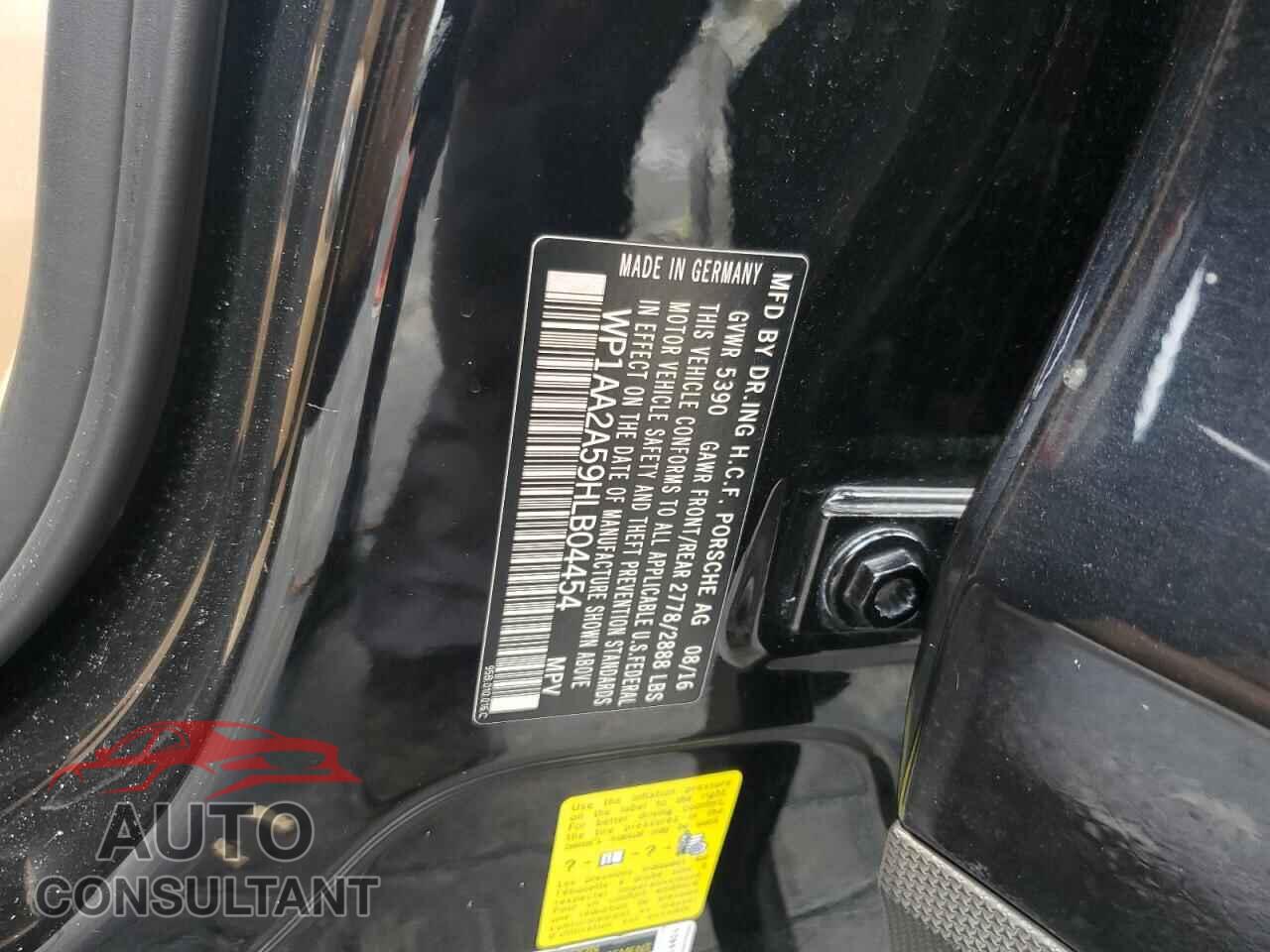 PORSCHE MACAN 2017 - WP1AA2A59HLB04454