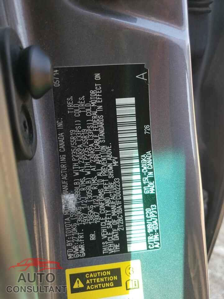 LEXUS RX450 2015 - 2T2BC1BA1FC002233