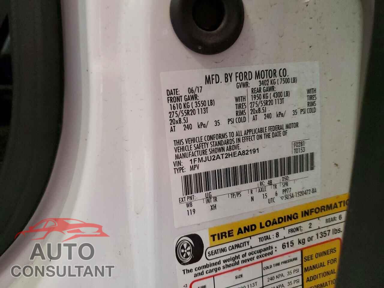 FORD EXPEDITION 2017 - 1FMJU2AT2HEA82191