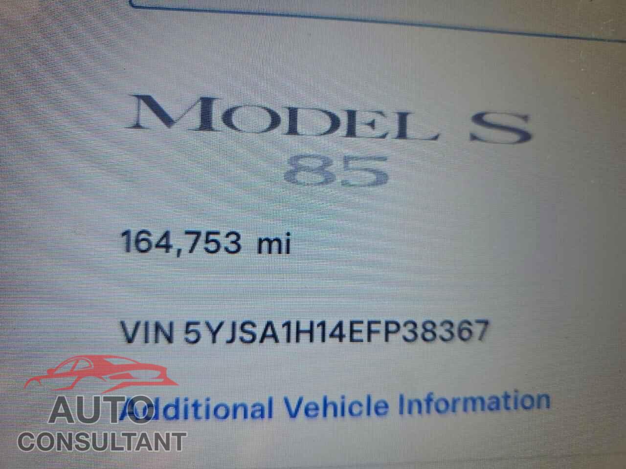TESLA MODEL S 2014 - 5YJSA1H14EFP38367