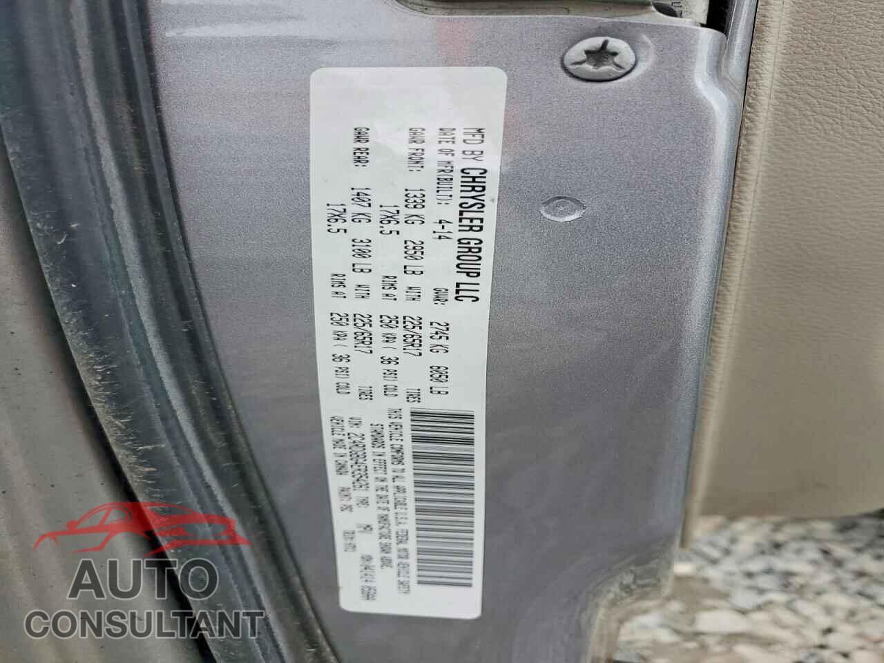 DODGE CARAVAN 2014 - 2C4RDGBG4ER354261
