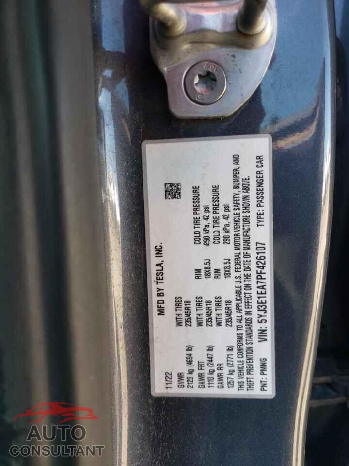 TESLA MODEL 3 2023 - 5YJ3E1EA7PF426107