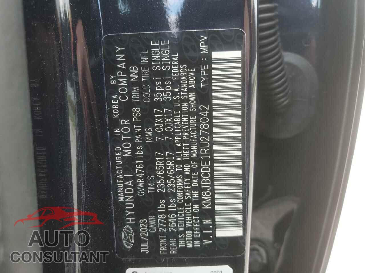 HYUNDAI TUCSON 2024 - KM8JBCDE1RU278042