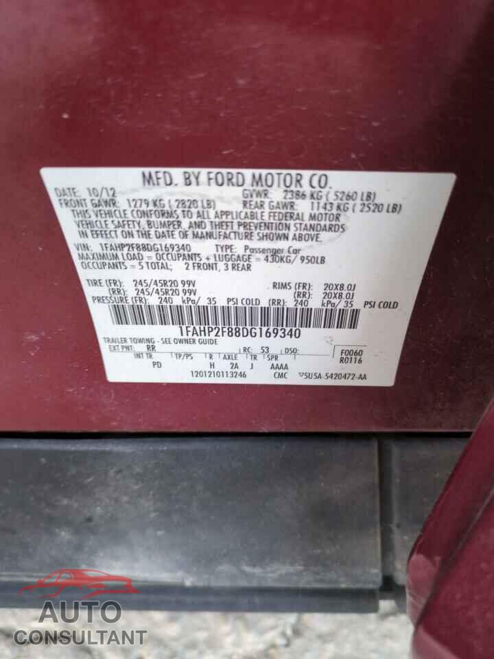 FORD TAURUS 2013 - 1FAHP2F88DG169340