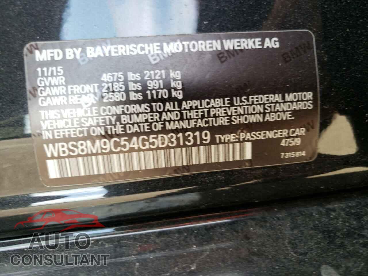 BMW M3 2016 - WBS8M9C54G5D31319