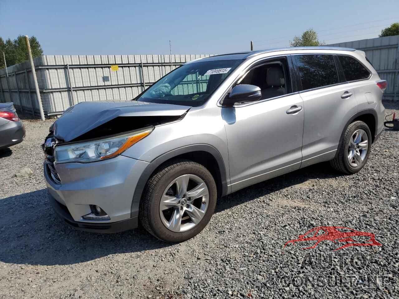 TOYOTA HIGHLANDER 2016 - 5TDYKRFH0GS154326