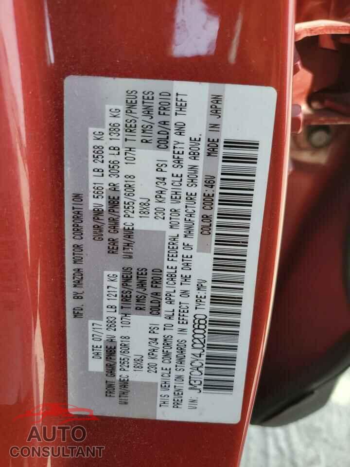 MAZDA CX-9 2018 - JM3TCACY4J0200660