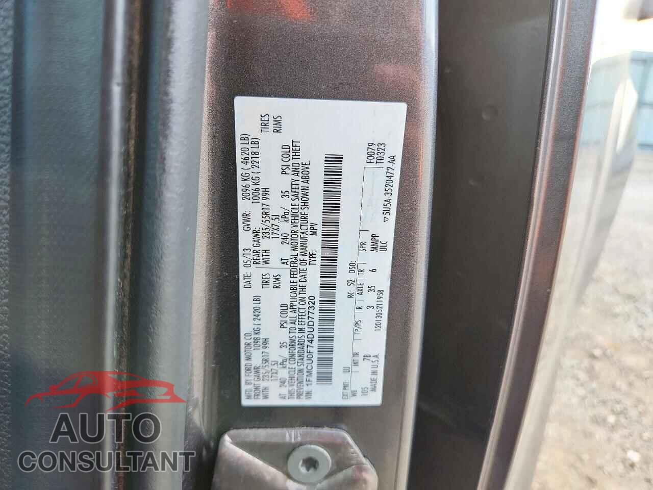FORD ESCAPE 2013 - 1FMCU0F74DUD77320
