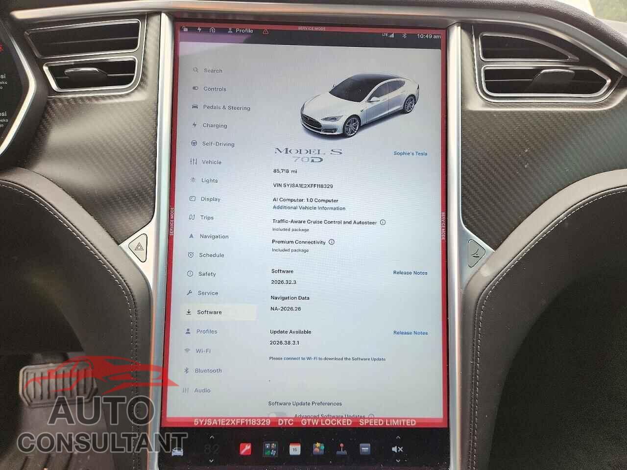 TESLA MODEL S 2015 - 5YJSA1E2XFF118329