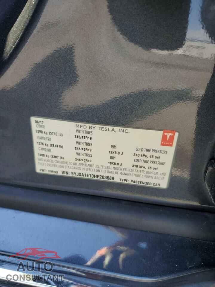 TESLA MODEL S 2017 - 5YJSA1E10HF203688