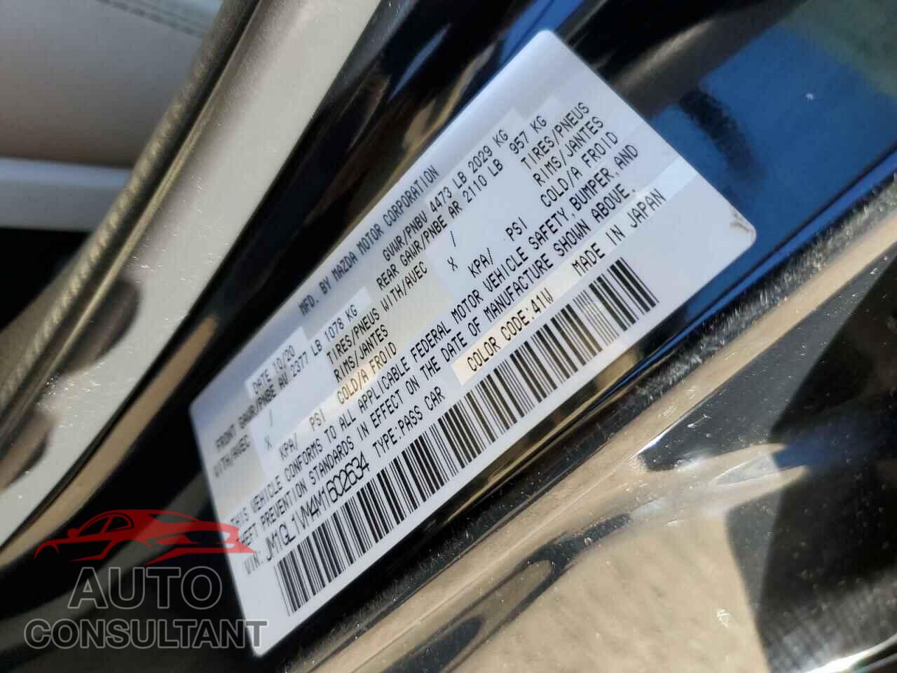MAZDA 6 2021 - JM1GL1VM4M1602634