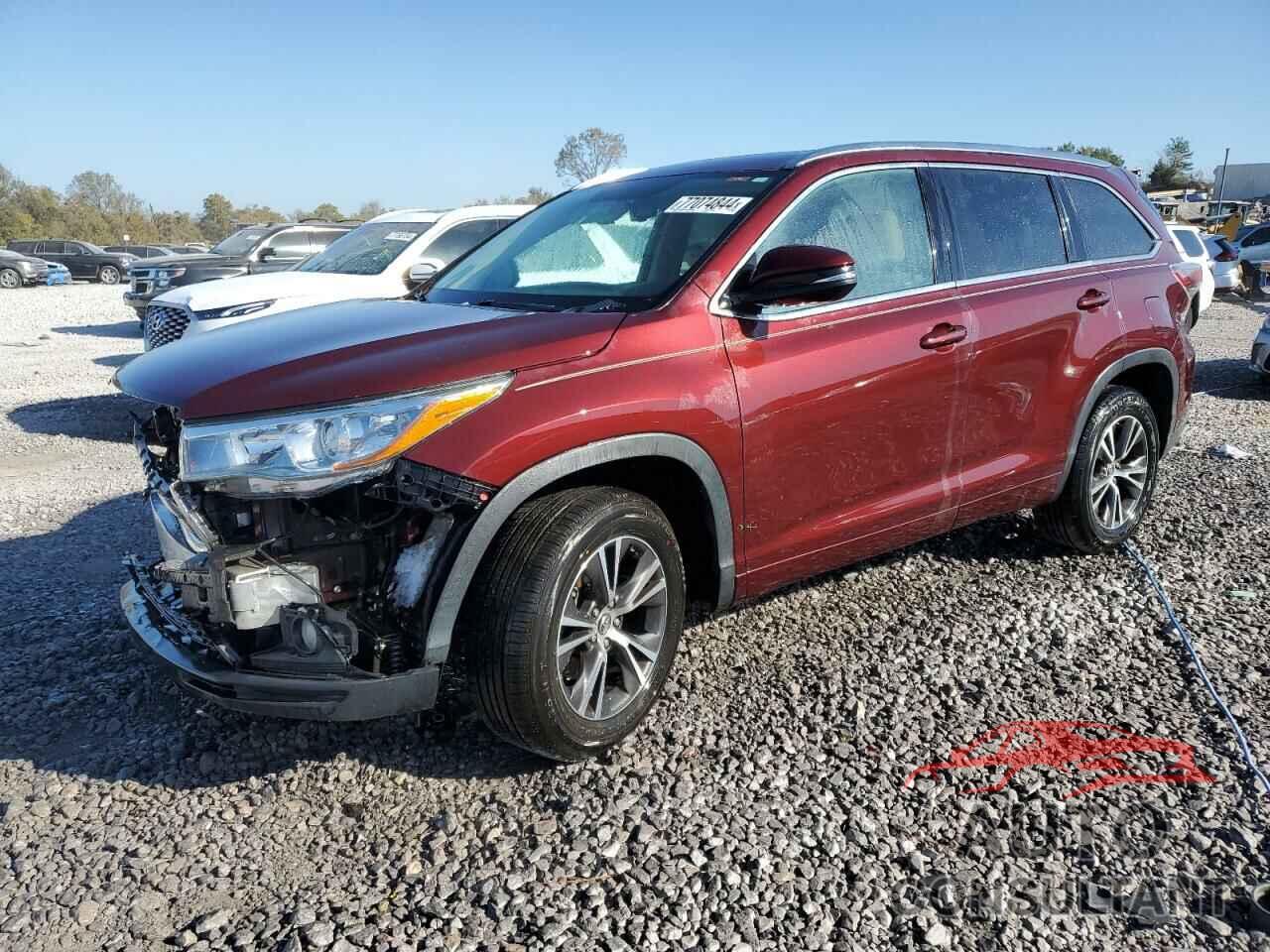 TOYOTA HIGHLANDER 2016 - 5TDKKRFH8GS154967