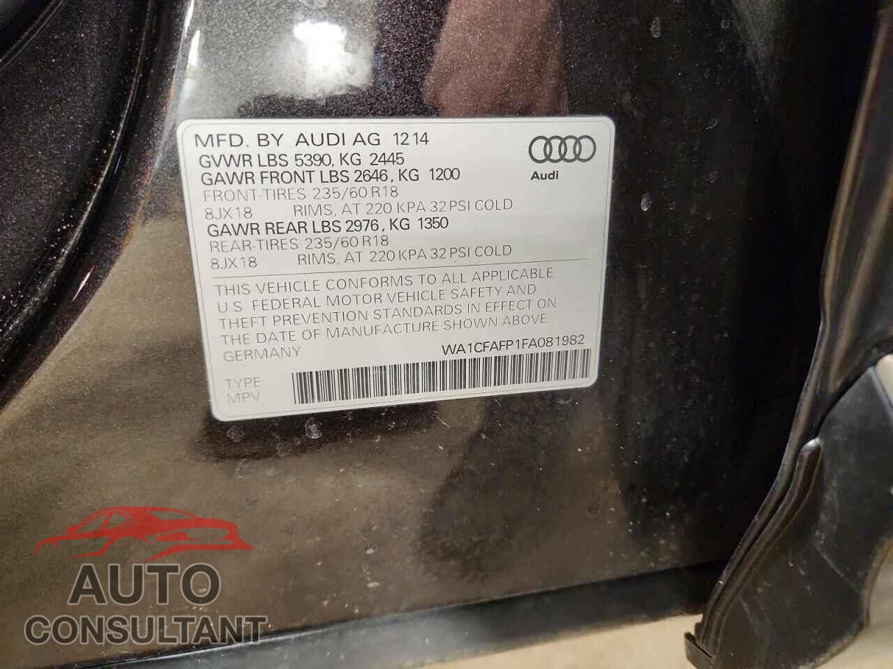 AUDI Q5 2015 - WA1CFAFP1FA081982