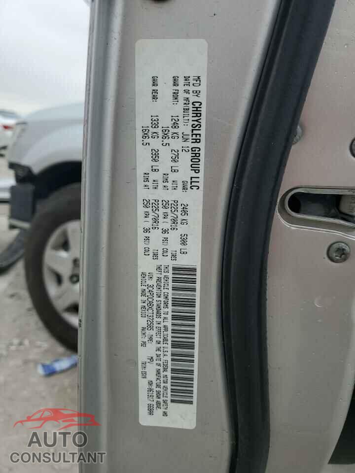 DODGE JOURNEY 2012 - 3C4PDCABXCT372585