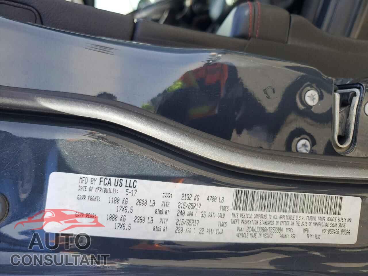 JEEP COMPASS 2017 - 3C4NJDDB0HT656994