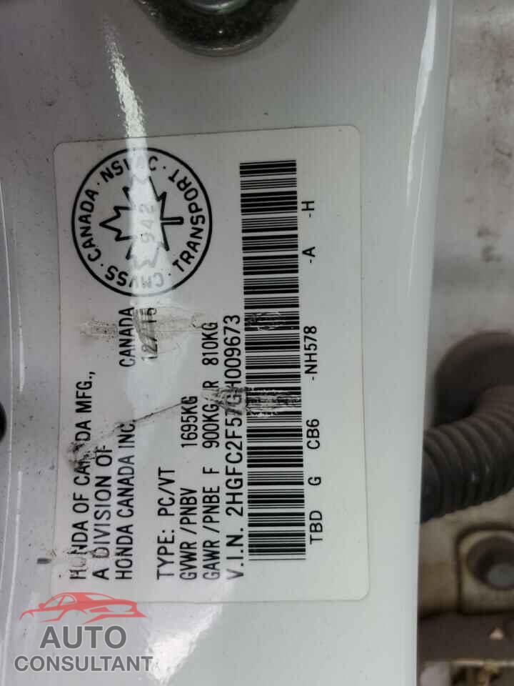 HONDA CIVIC 2016 - 2HGFC2F57GH009673