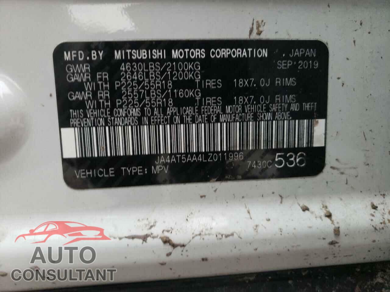 MITSUBISHI ECLIPSE 2020 - JA4AT5AA4LZ011996