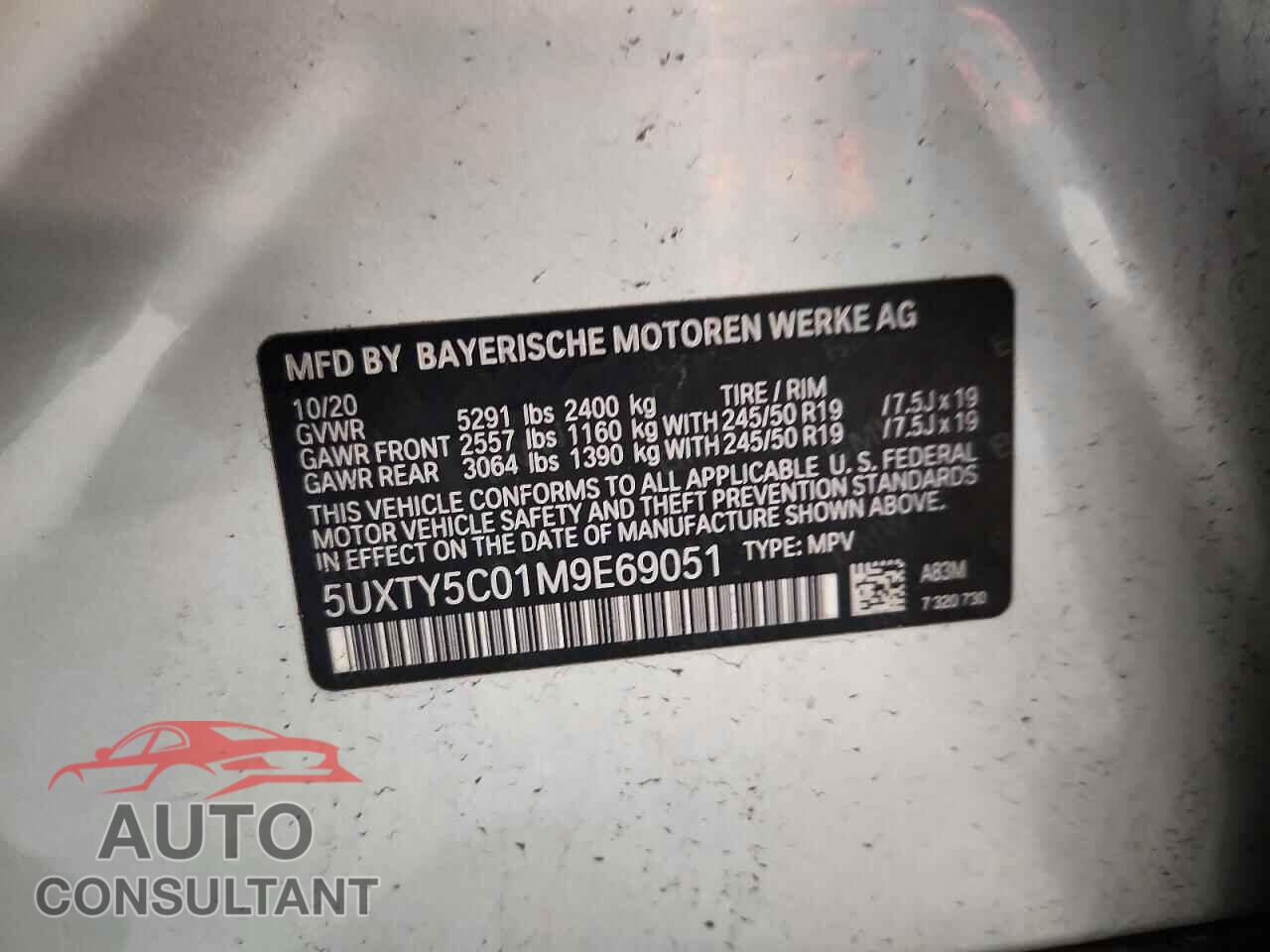 BMW X3 2021 - 5UXTY5C01M9E69051