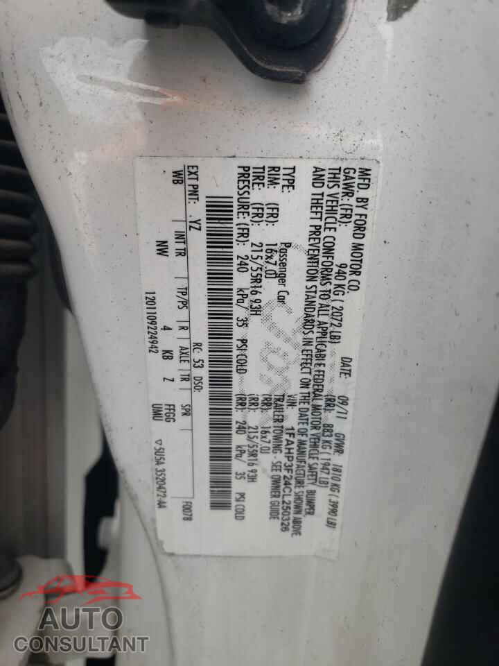 FORD FOCUS 2012 - 1FAHP3F24CL250326