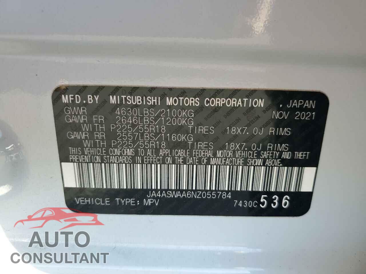 MITSUBISHI ECLIPSE 2022 - JA4ASWAA6NZ055784