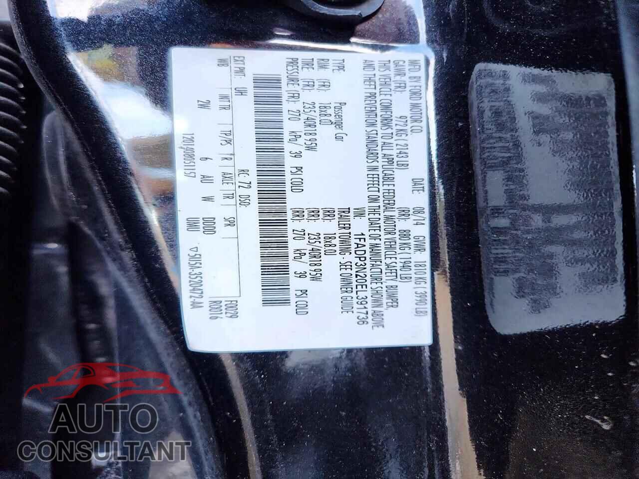 FORD FOCUS 2014 - 1FADP3N20EL391736