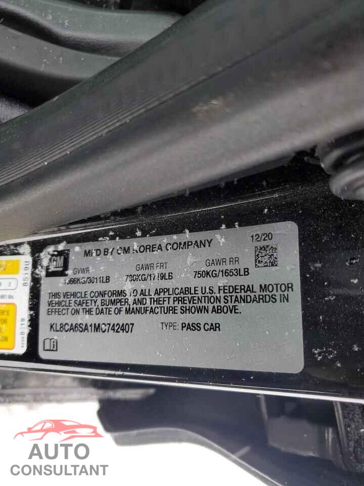 CHEVROLET SPARK 2021 - KL8CA6SA1MC742407