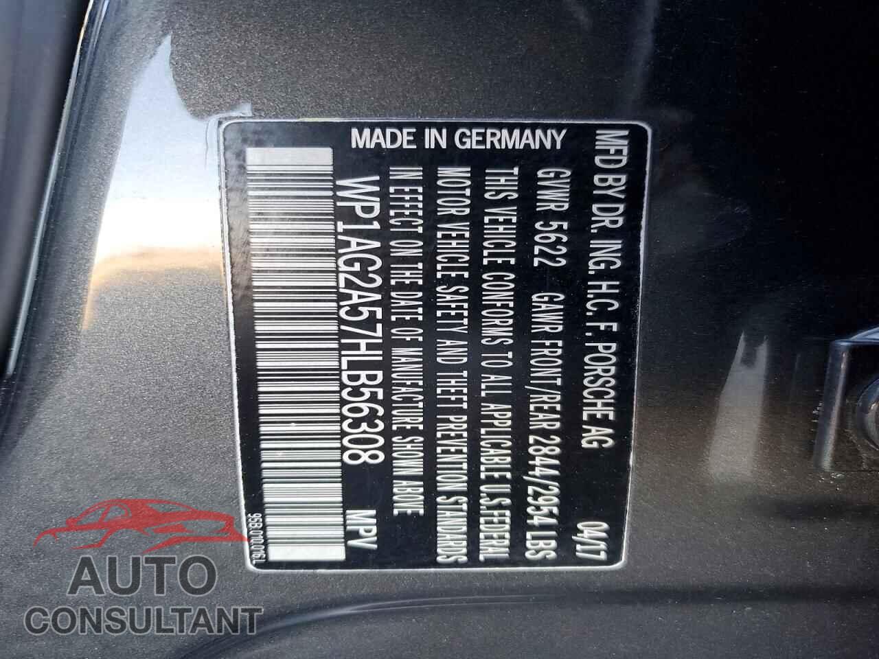 PORSCHE MACAN 2017 - WP1AG2A57HLB56308