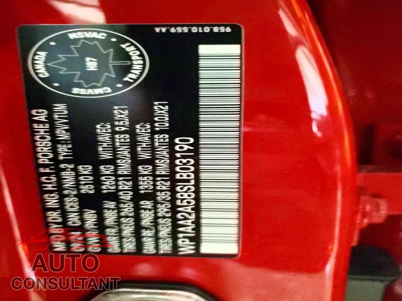 PORSCHE MACAN BASE 2025 - WP1AA2A58SLB03190