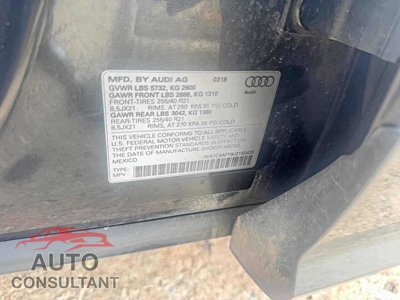 AUDI SQ5 2018 - WA1C4AFY9J2150435