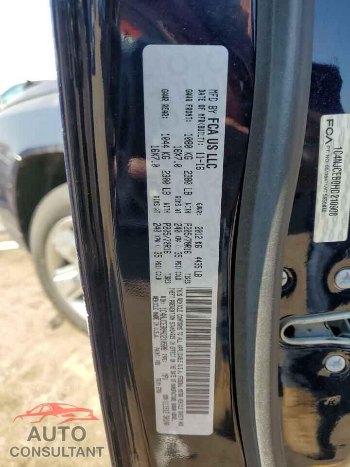 JEEP COMPASS 2017 - 1C4NJCEB0HD210908