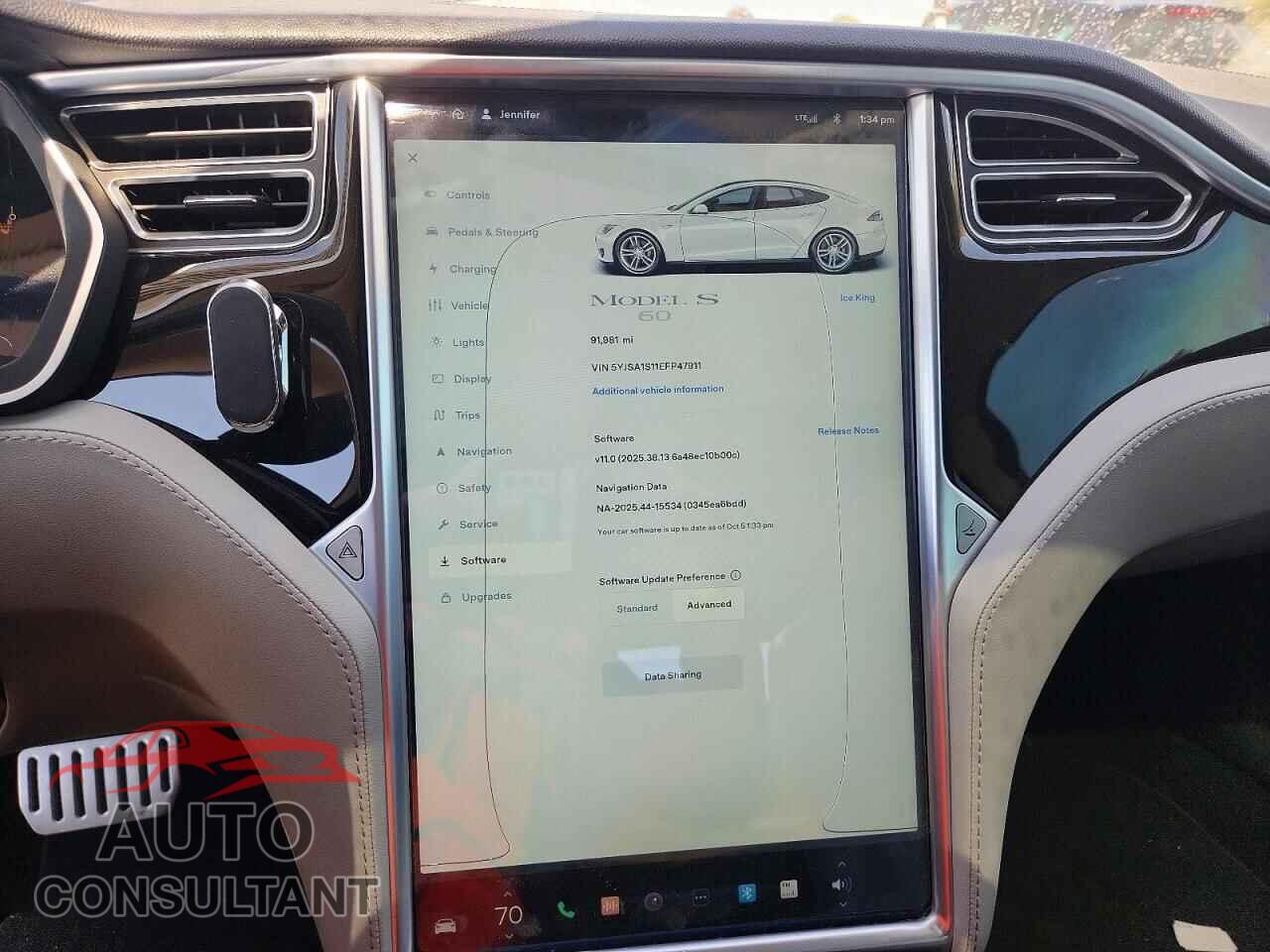 TESLA MODEL S 2014 - 5YJSA1S11EFP47911