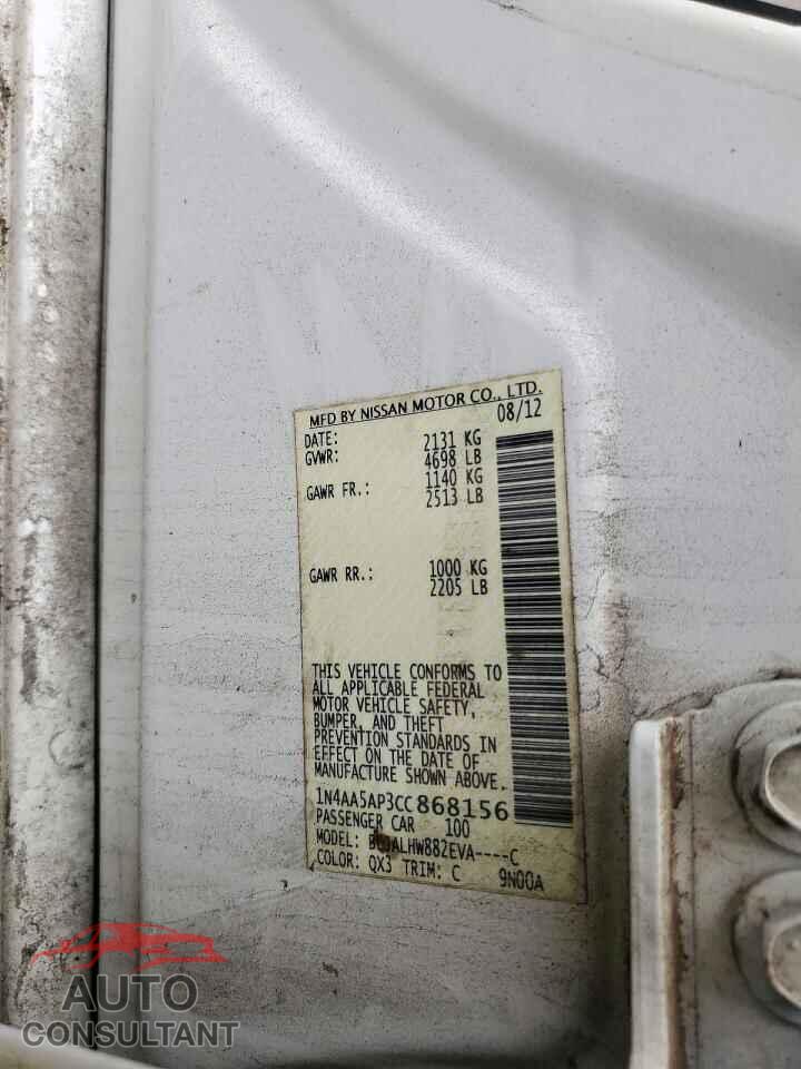 NISSAN MAXIMA 2012 - 1N4AA5AP3CC868156