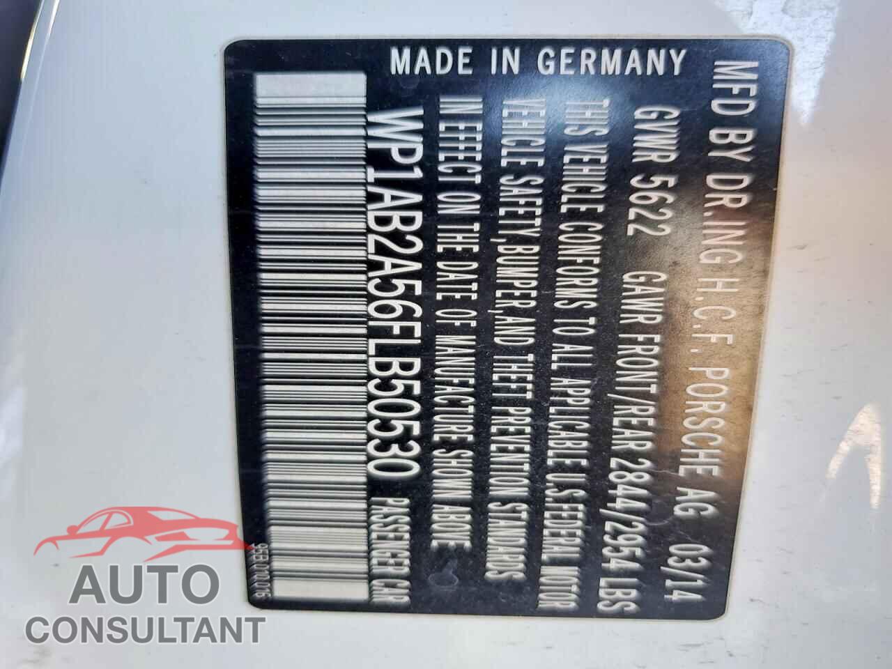 PORSCHE MACAN 2015 - WP1AB2A56FLB50530