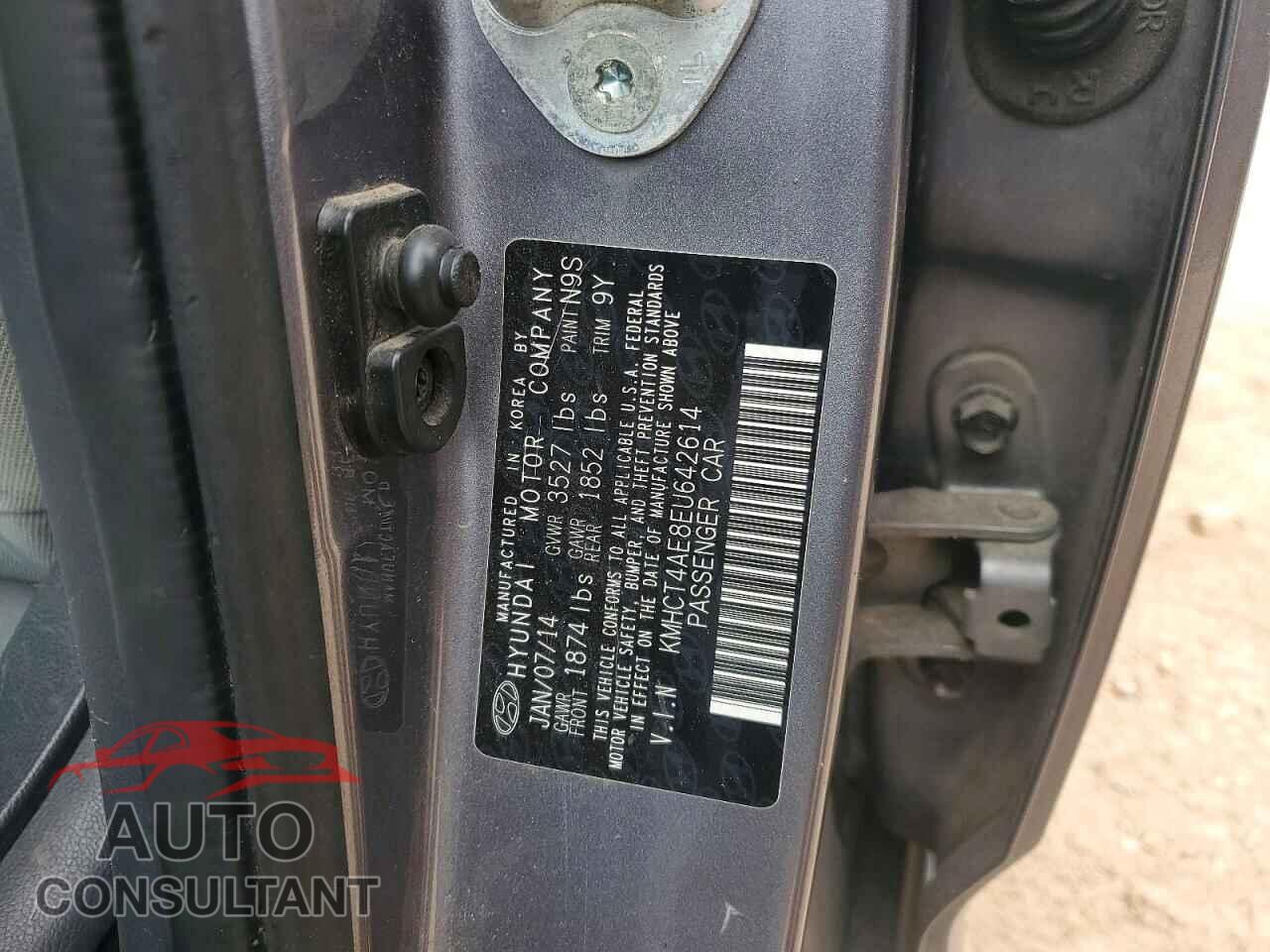 HYUNDAI ACCENT 2014 - KMHCT4AE8EU642614