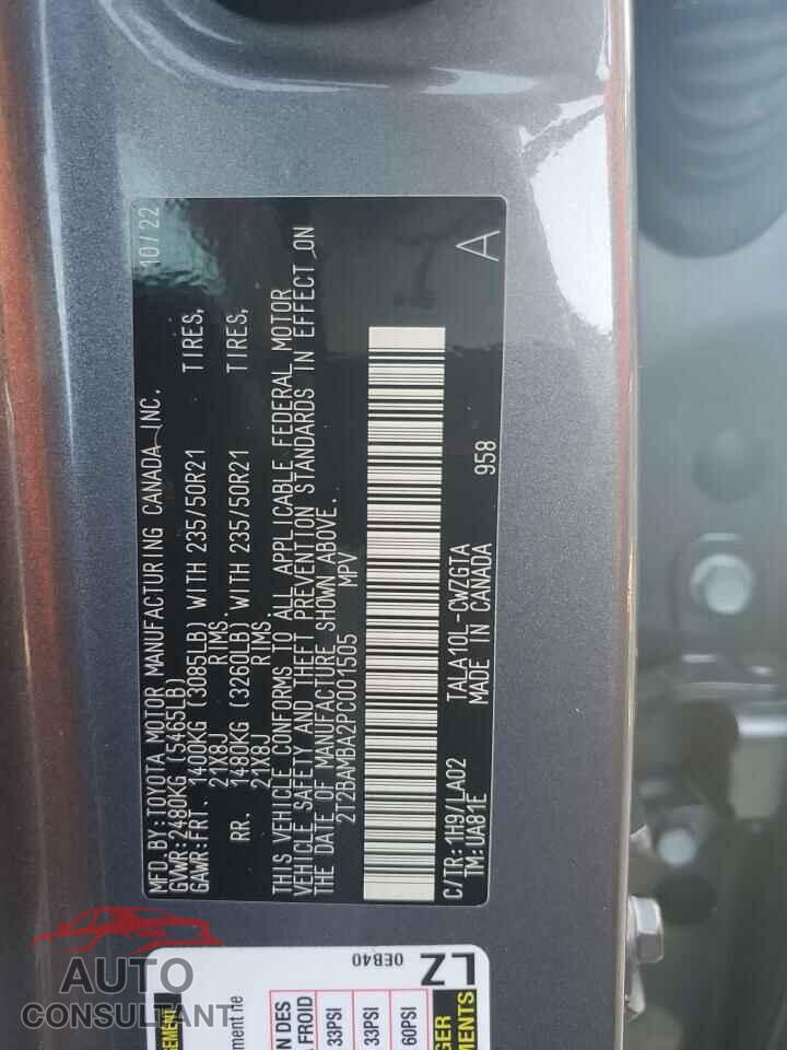 LEXUS RX350 2023 - 2T2BAMBA2PC001505