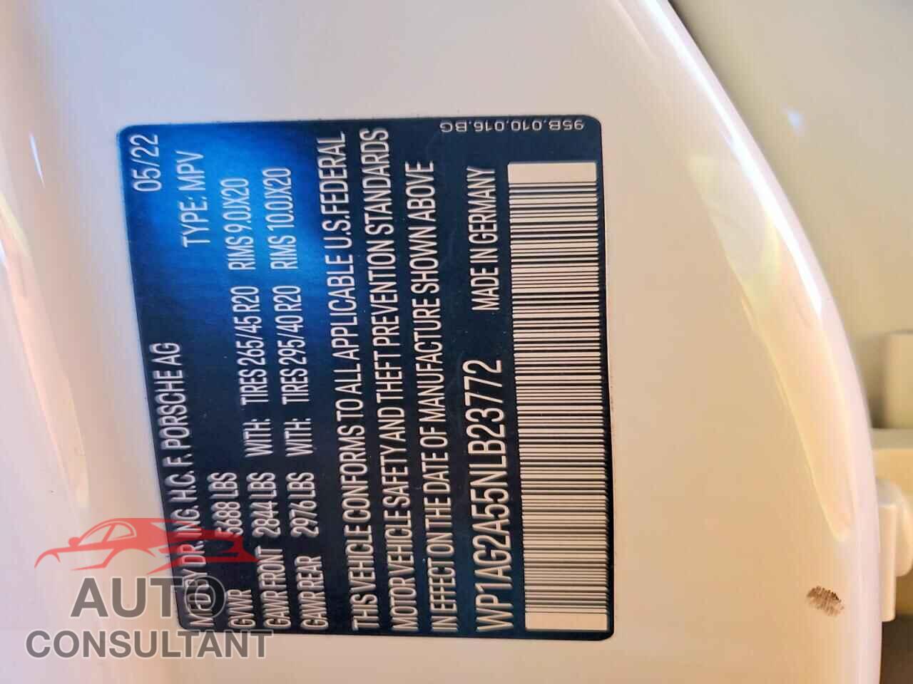 PORSCHE MACAN 2022 - WP1AG2A55NLB23772