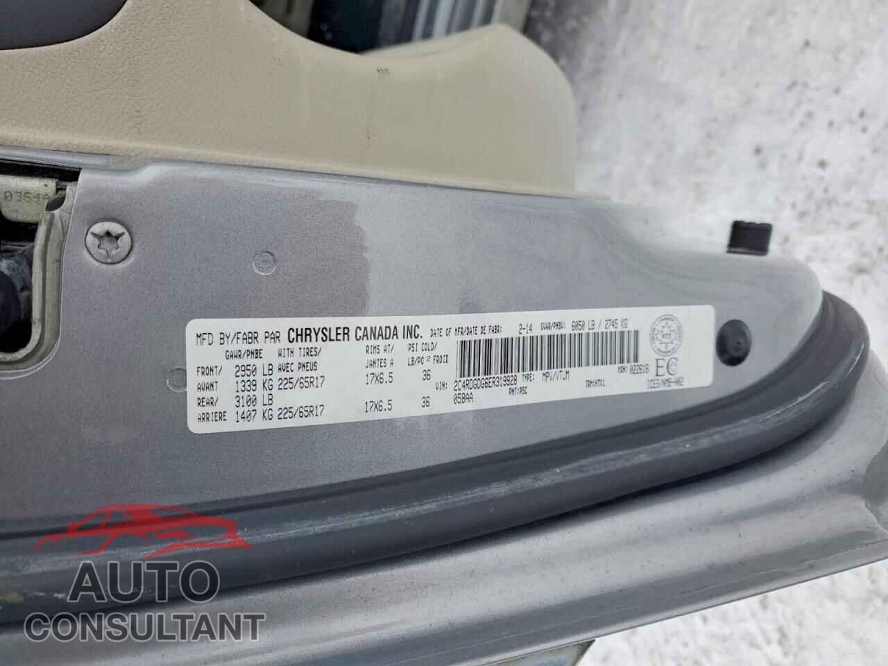 DODGE CARAVAN 2014 - 2C4RDGDG6ER319928