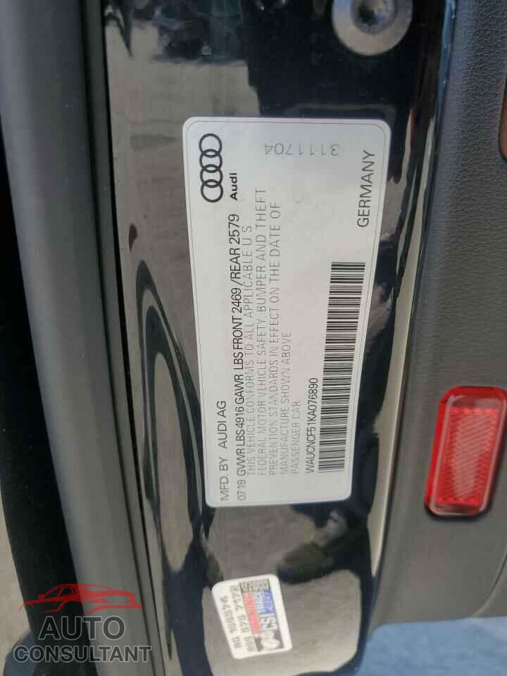 AUDI A5 2019 - WAUCNCF51KA076890