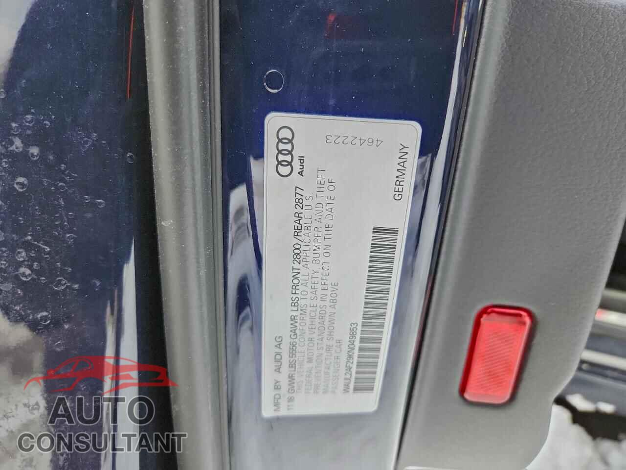AUDI A6 2019 - WAUL2AF29KN049853